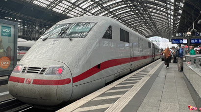 High-speed ICE train from Cologne to Berlin