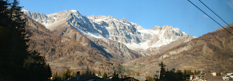 More snow-capped mountains from the TGV train to Italy