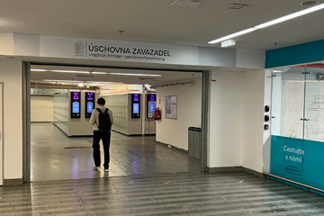 Luggage lockers at Prague Hlavni