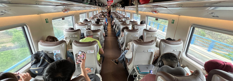 Inicial or Singular seats on an Iryo train from Barcelona to Madrid 