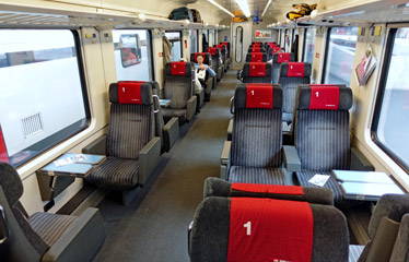 2nd class seats on Munich-Zurich EuroCity train