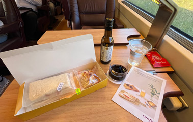 Premium class snack box and wine