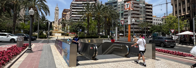 Entrance to Luceros tram station for Benidorm