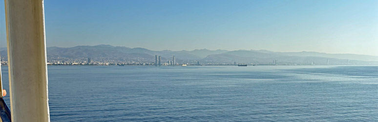 The ferry Daleela approaches Limassol