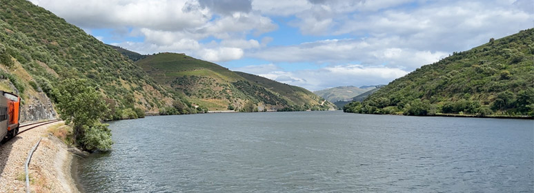 Douro Valley scenery from the train