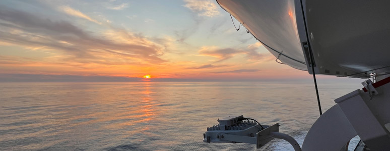 Sunset from the ferry to Spain