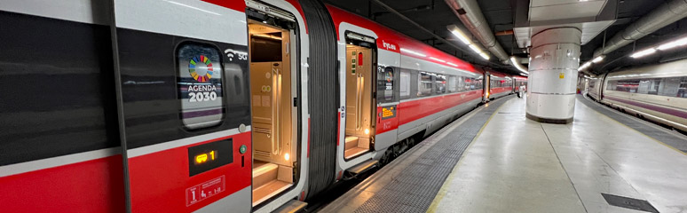 Iryo train at Barcelona Sants