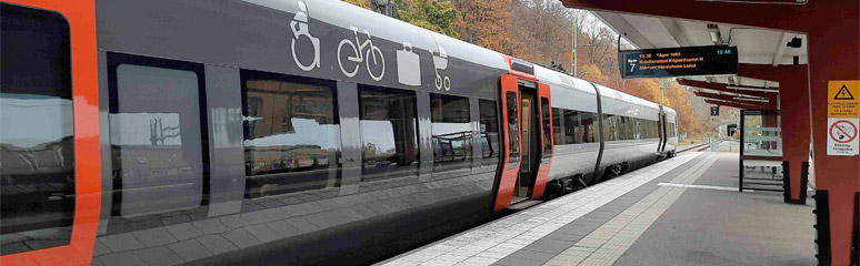 Oresund train to Copenhagen, at Karlshamn