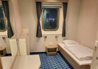 Cabin on the Karlshamn-Klaipeda DFDS ferry