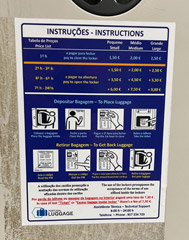 Luggage locker instructions, Lisbon Santa Apolonia