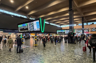 London Euston station concourse