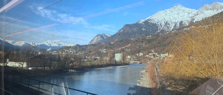 Scenery leaving Innsbruck for Munich