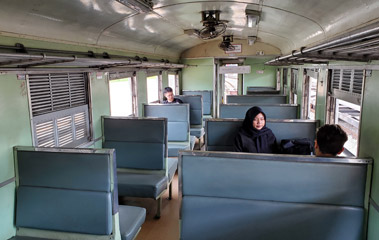 Seats on a Padang Besar to Hat Yai shuttle train