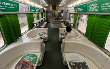 Cafe-bar on a Portuguese Intercity train