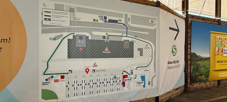 Plan of Stuttgart Hauptbahnhof