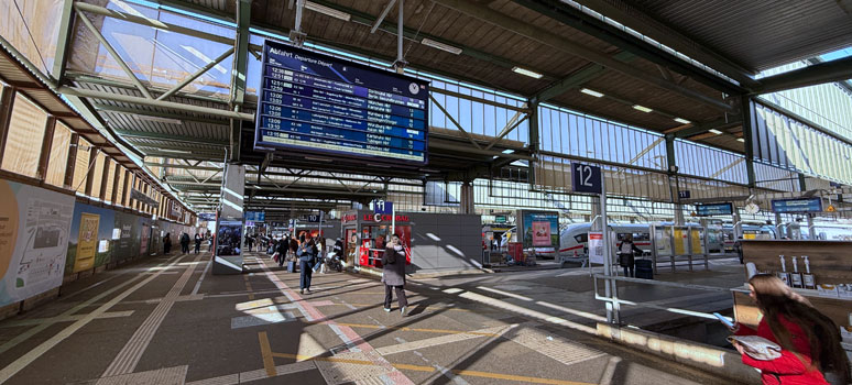 The platforms at Stuttgart Hauptbahnhof