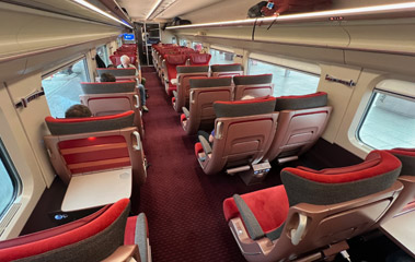 1st class seats on Eurostar formerly Thalys