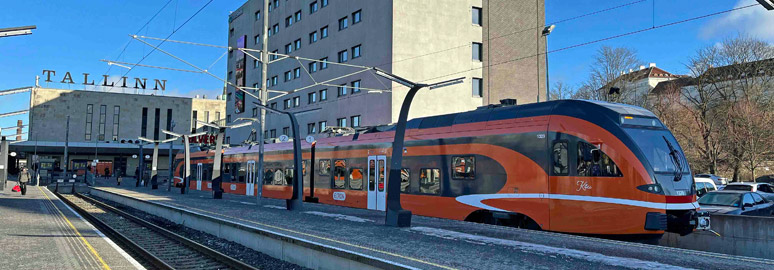 Estonian train at Tallinn station