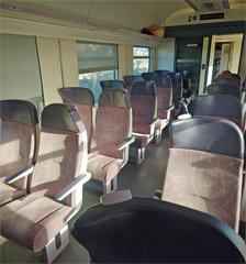 Seats on the train from Tunis to Annaba